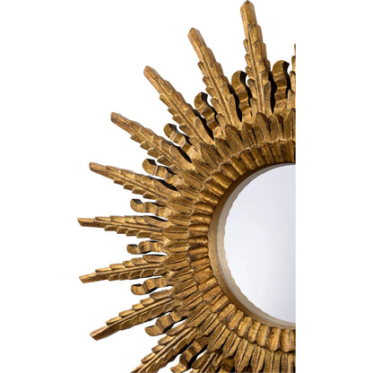 Illuminate Mirror by Chelsea House in antique gold, convex, clear. Made from unique in a traditional style.