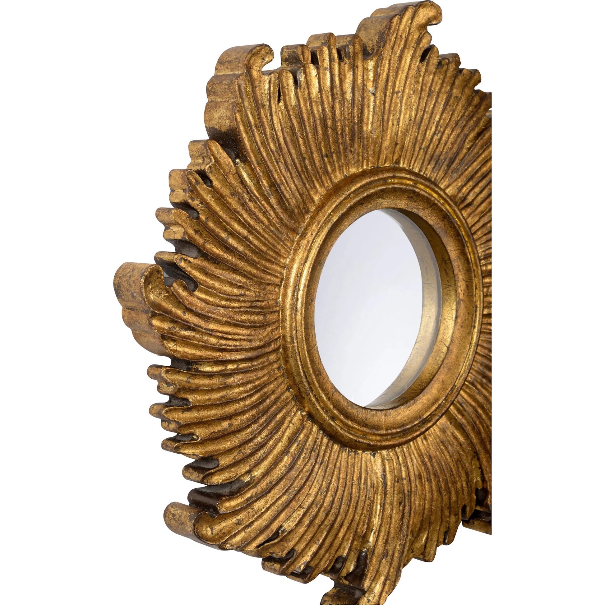 Daybreak Mirror by Chelsea House in antique gold, clear. Made from unique in a transitional style.