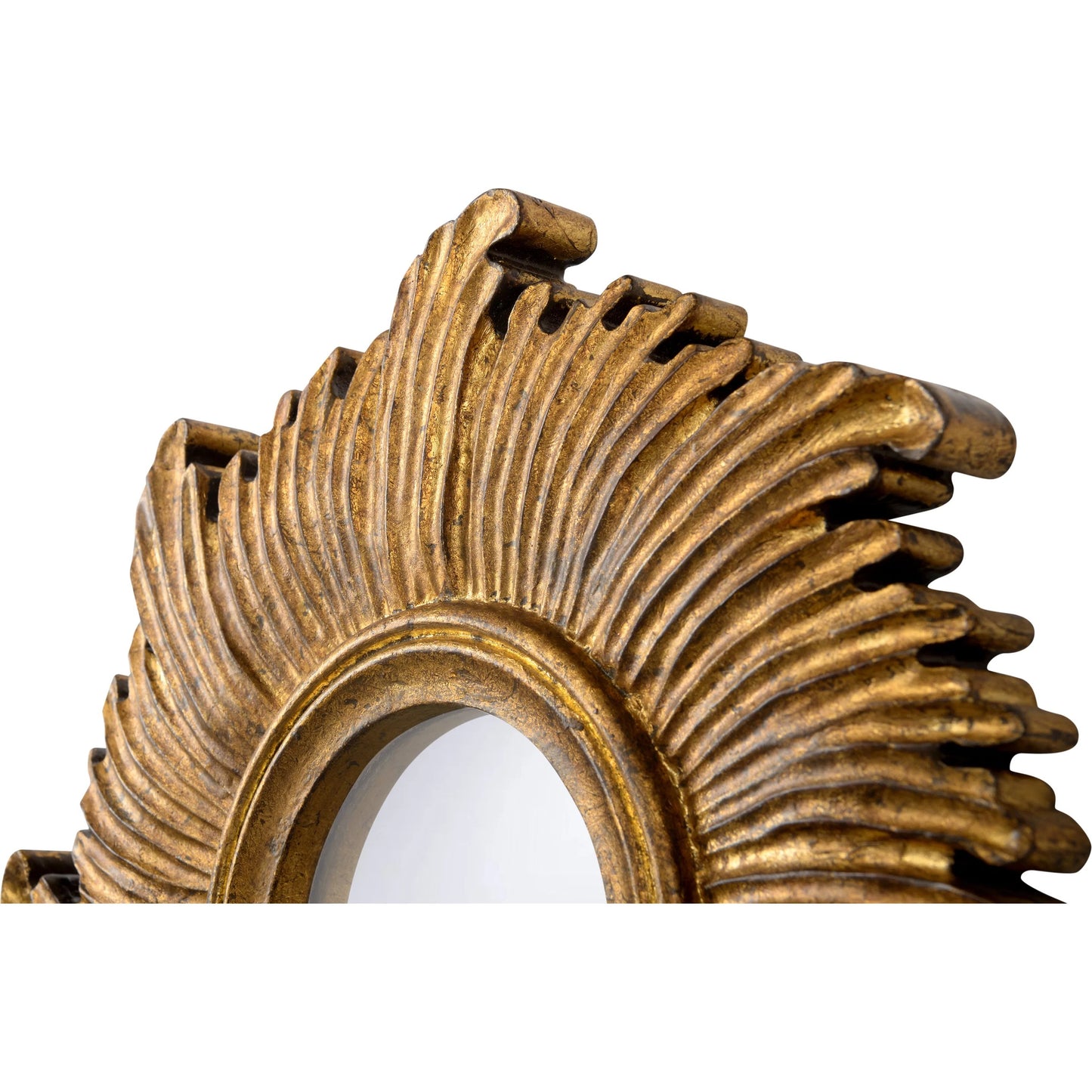 004 SI-2105987 | Closeup | Daybreak Mirror by Chelsea House in antique gold, clear. Made from unique in a transitional style.