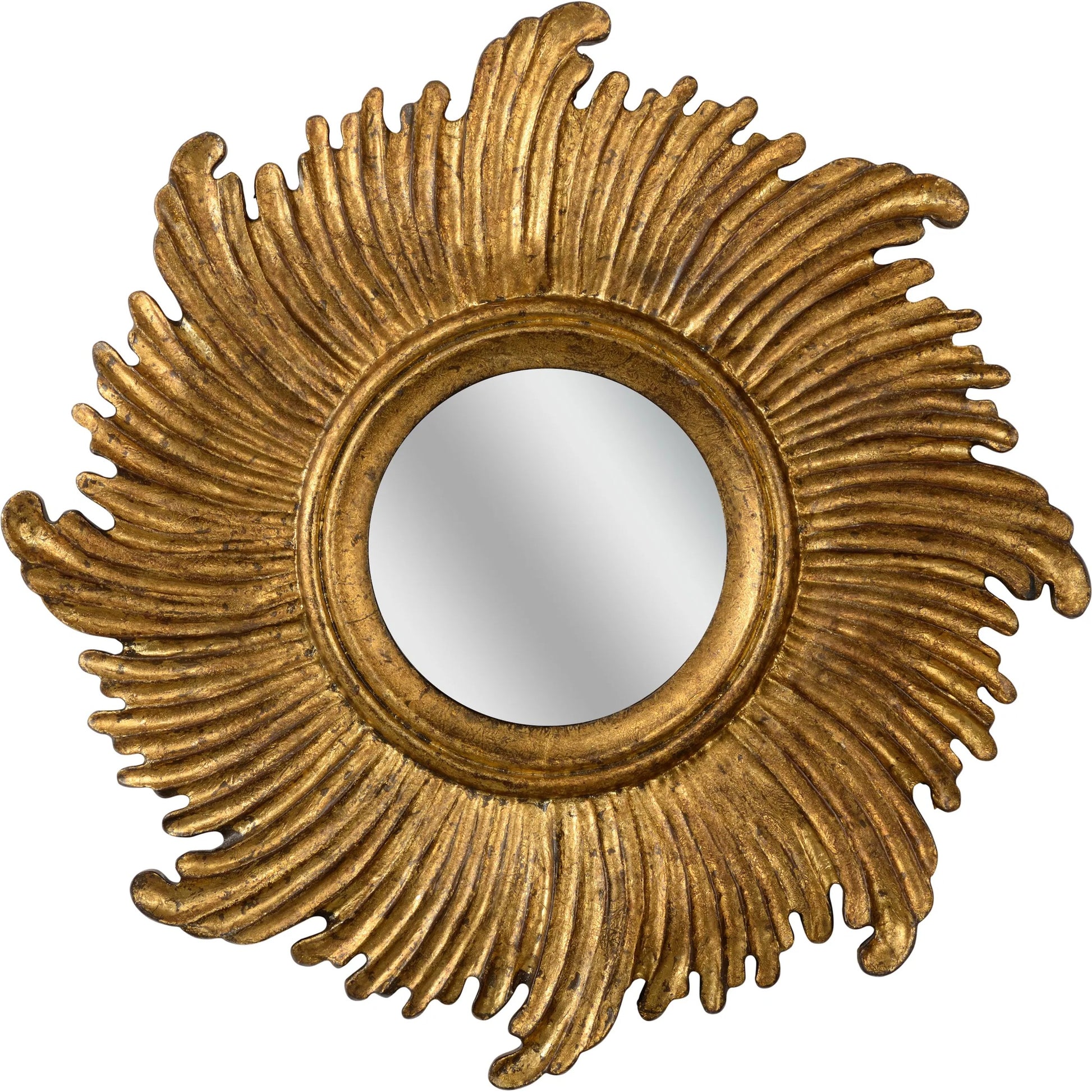 Daybreak Mirror by Chelsea House in antique gold, clear. Made from unique in a transitional style.