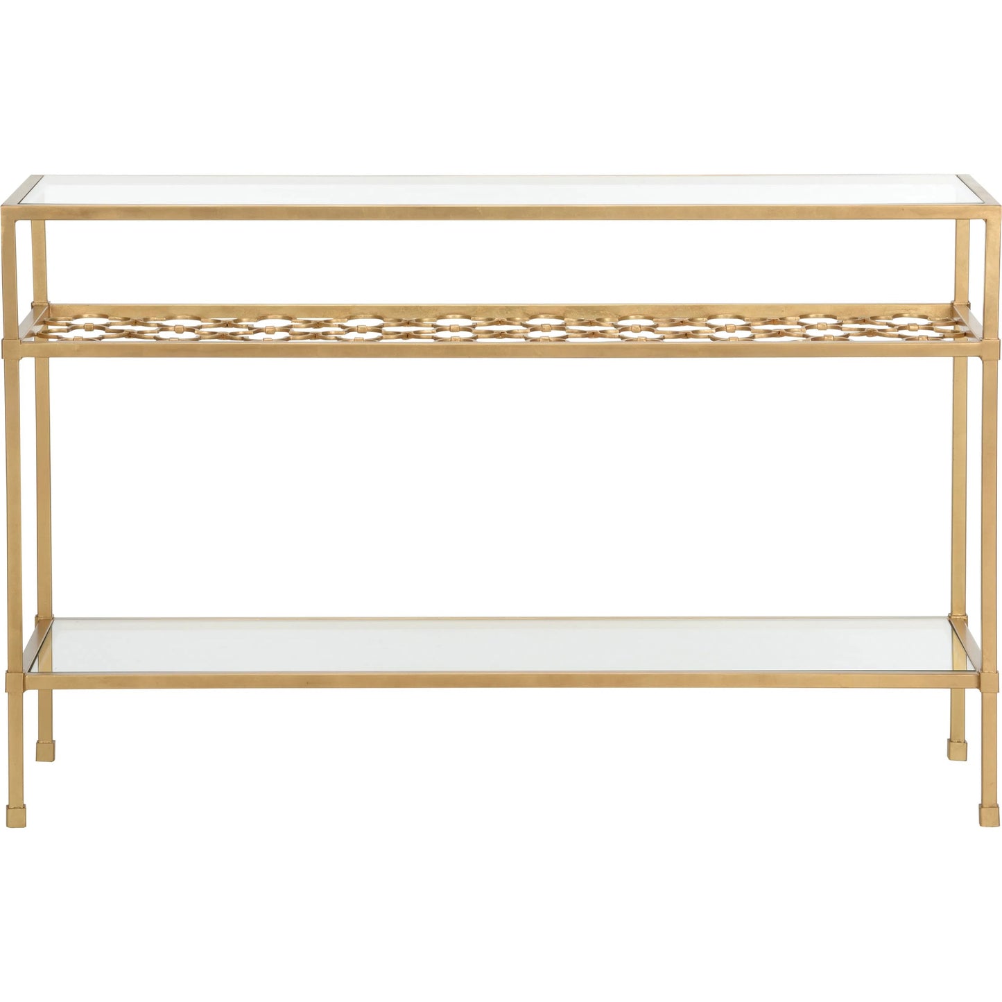 000 SI-2105992 | Primary Silo | Pacific Coast Console Table by Chelsea House in antique gold leaf, clear. Made from unique in a modern style.