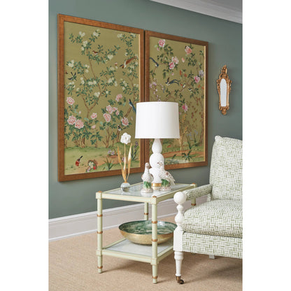 Daffodil by Chelsea House in antique gold leaf, matte white, clear. Made from unique in a modern style.