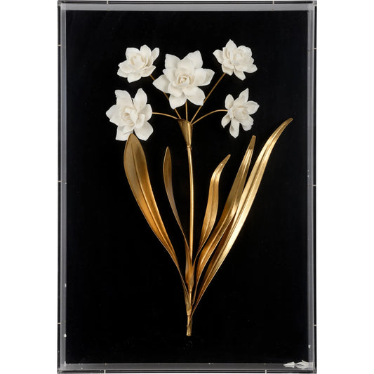 Porcelain Flower Black - D by Chelsea House in black, white, gold. Made from unique in a unique style.