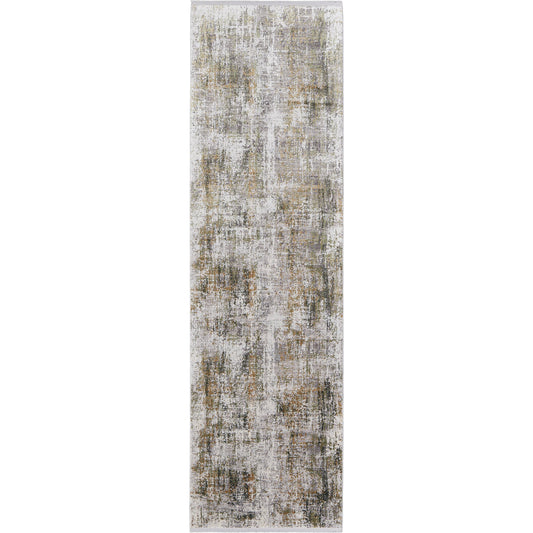 Cadiz Rug - 39FXF by Feizy in green, gray, ivory. Made from viscose, acrylic in a unique style.