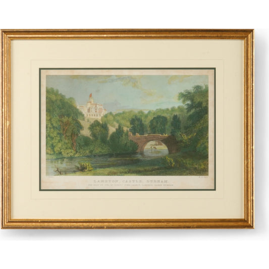 Lambton Castle by Chelsea House in gold frame-double mat. Made from unique in a cottage & farmhouse style.