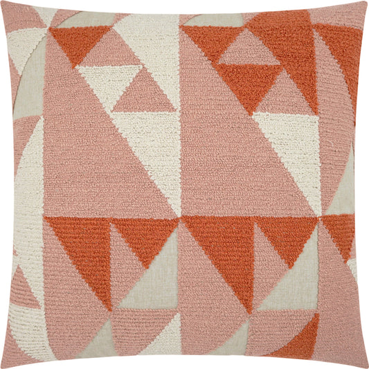 Viewpoint Throw Pillow by DV Kap Home in blush. Made from 70% polyester, 30% linen / embroidery: 100% polyester in a modern style.