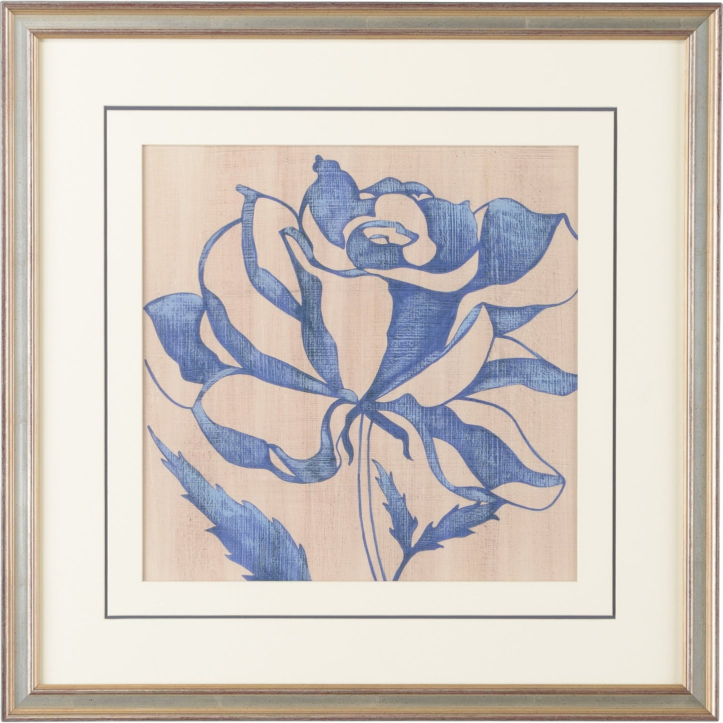 001 SR-836943 | Additional Silo | Indigo Rose by Chelsea House. Made from giclee - silver leaf wood frame in a transitional style.