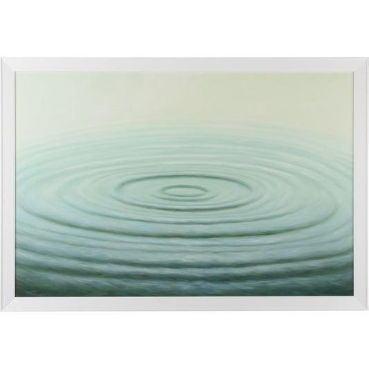 Water I by Chelsea House in white frame. Made from oil painting on canvas in a coastal style.