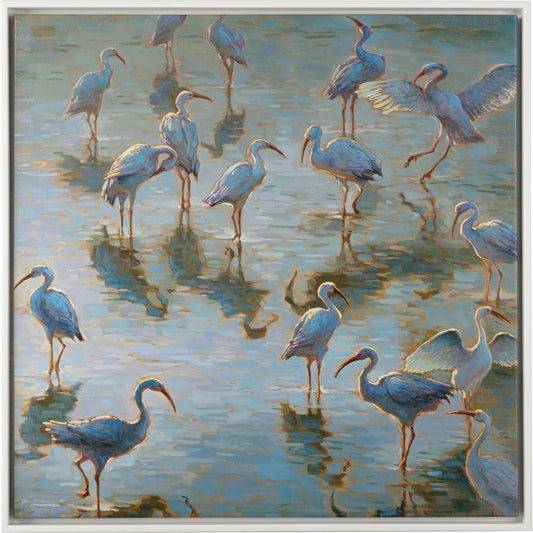 Shorebirds by Chelsea House. Made from oil on canvas in a coastal style.