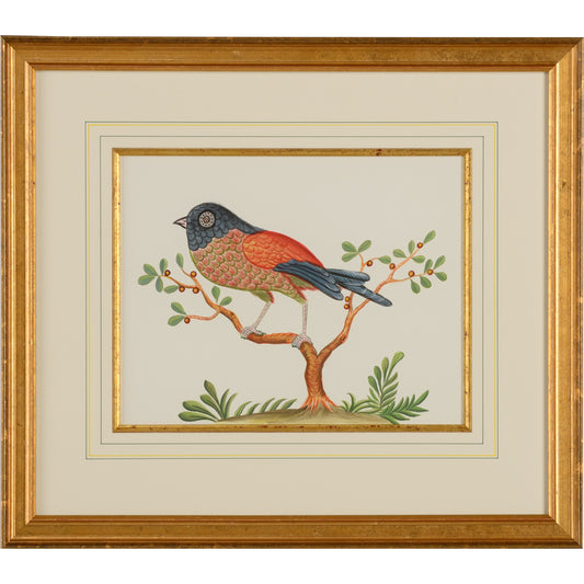 Gld Breast/Red Berry by Chelsea House in gold frame and fillet. Made from water color on paper in a cottage & farmhouse style.