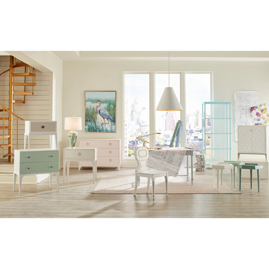 Marsh Heron II by Chelsea House in silver. Made from printed canvas in a coastal style.