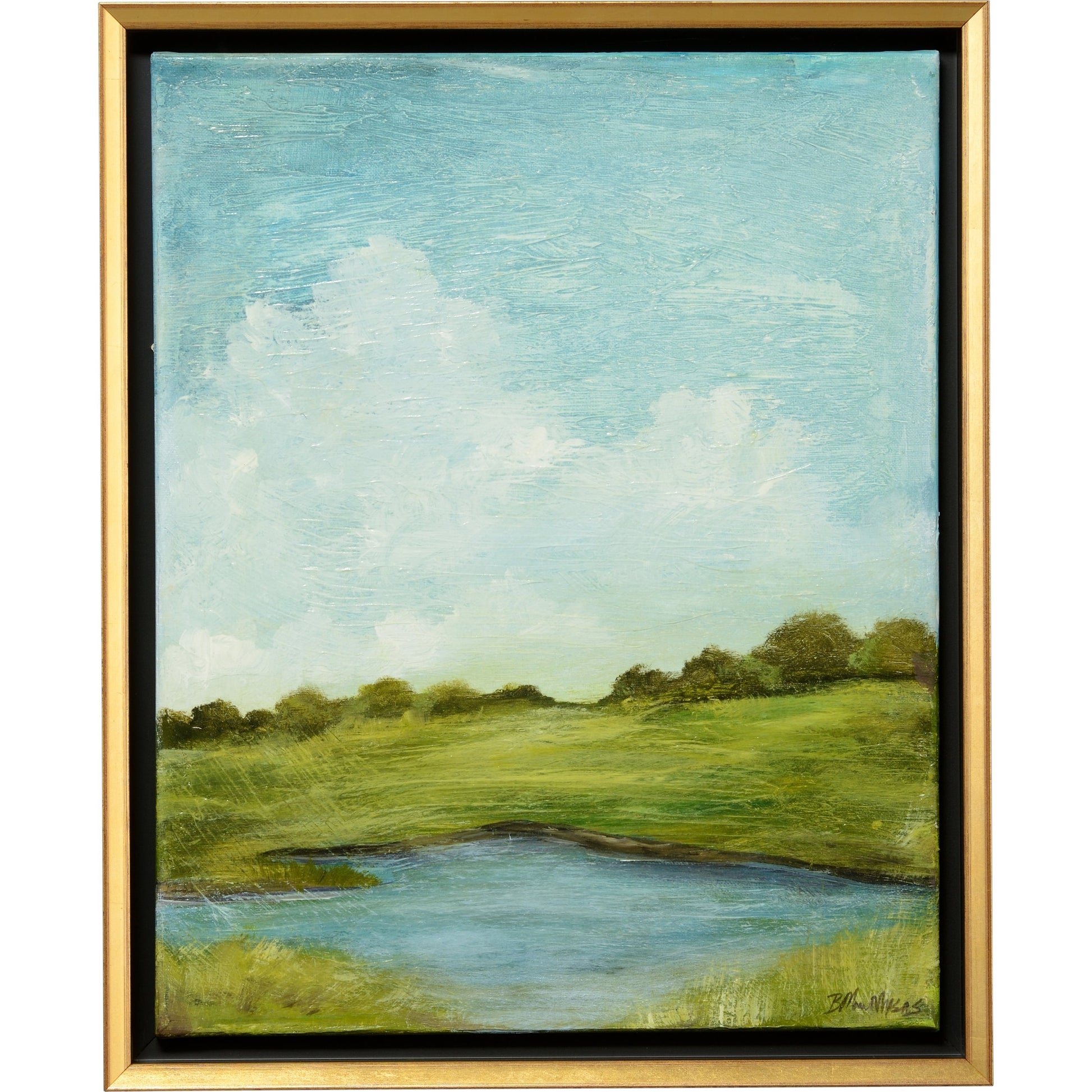 Free to Wander II by Chelsea House in gold. Made from oil painting on canvas in a transitional style.