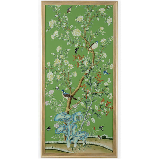 Regent Park in Green II by Chelsea House. Made from watercolor on silk in a eclectic & global style.