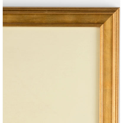 Chinoiserie Basket I by Chelsea House in gold. Made from watercolor on silk in a transitional style.