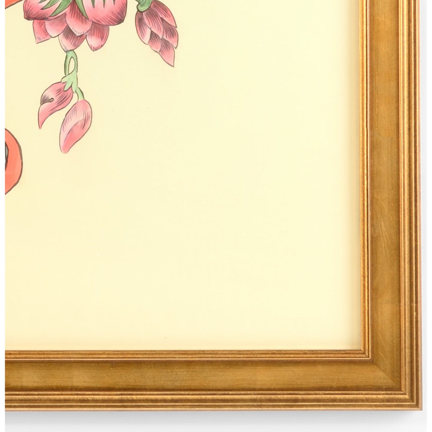 002 SR-836883 | Additional Silo | Chinoiserie Basket III by Chelsea House in gold. Made from watercolor silk in a cottage & farmhouse style.