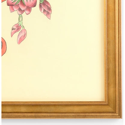 Chinoiserie Basket III by Chelsea House in gold. Made from watercolor silk in a cottage & farmhouse style.