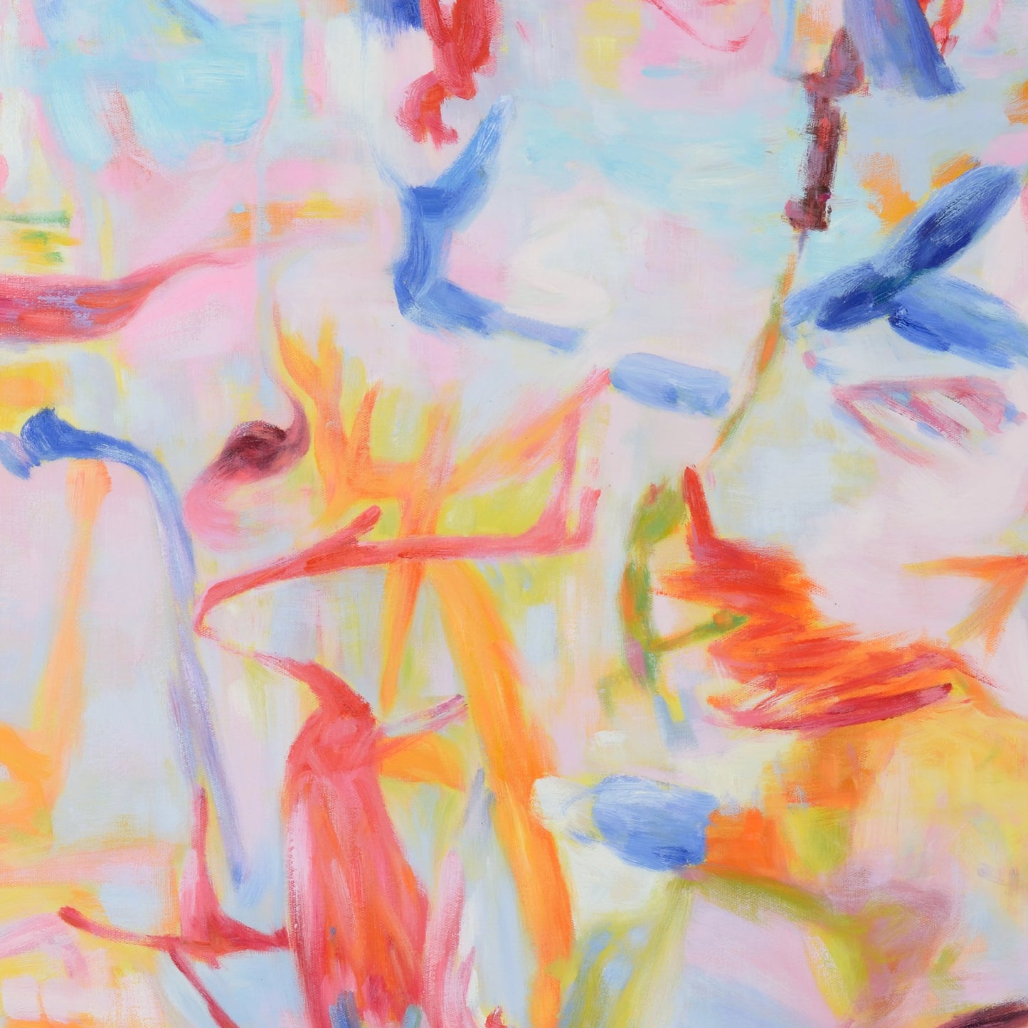 002 SI-2106026 | Closeup | Petite Bubblegum by Chelsea House in oil paint. Made from canvas in a modern style.