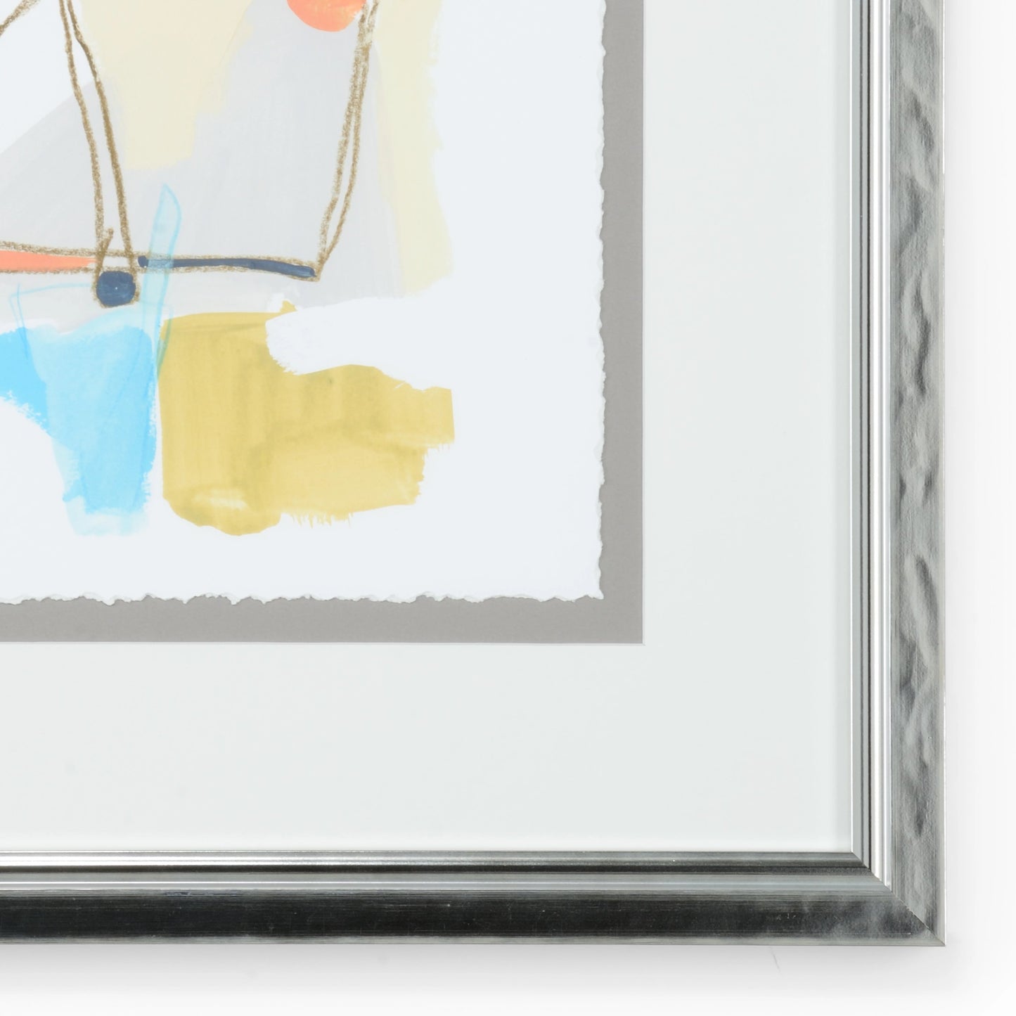 002 SI-2106031 | Closeup | Allegro VI by Chelsea House in silver leaf. Made from unique in a modern style.