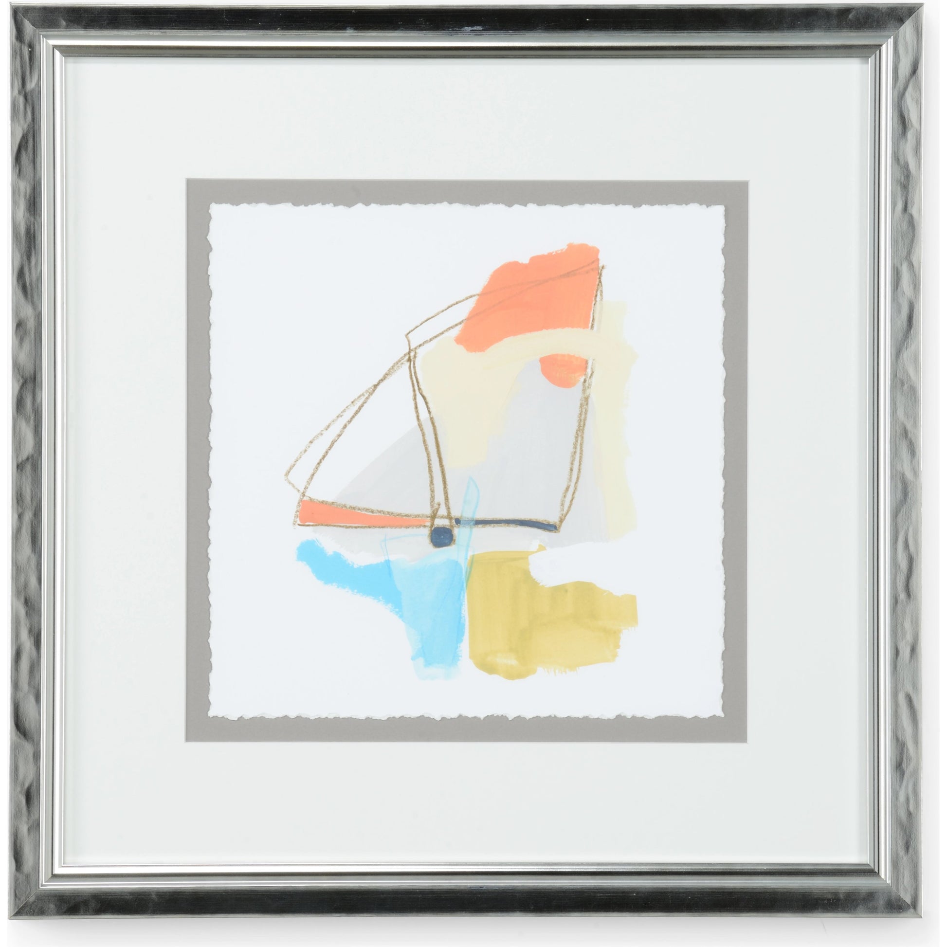 Allegro VI by Chelsea House in silver leaf. Made from unique in a modern style.