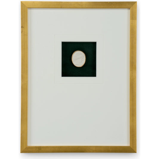 Intaglio in Gold III by Chelsea House. Made from plaster intaglios in a modern style.