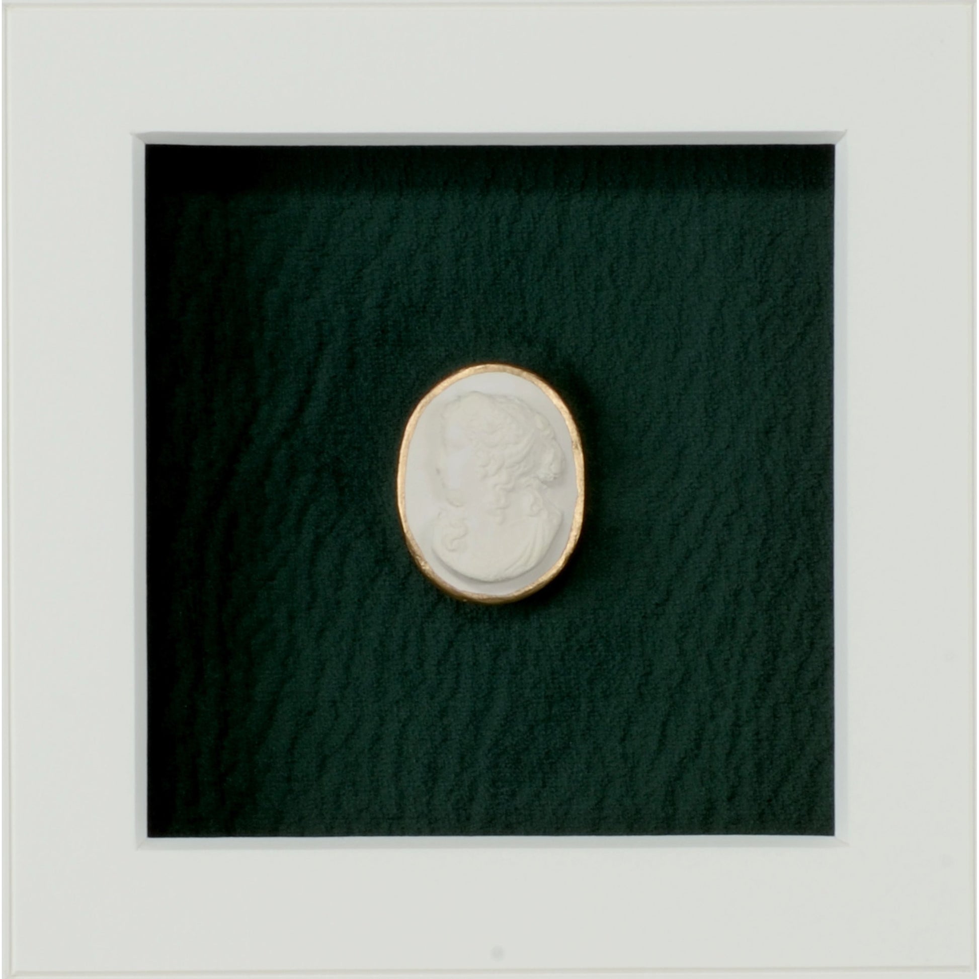 Intaglio in Gold VI by Chelsea House in gold leaf. Made from plaster intaglios in a modern style.
