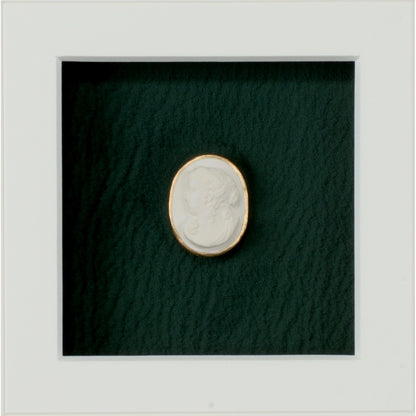 Intaglio in Gold VI by Chelsea House in gold leaf. Made from plaster intaglios in a modern style.