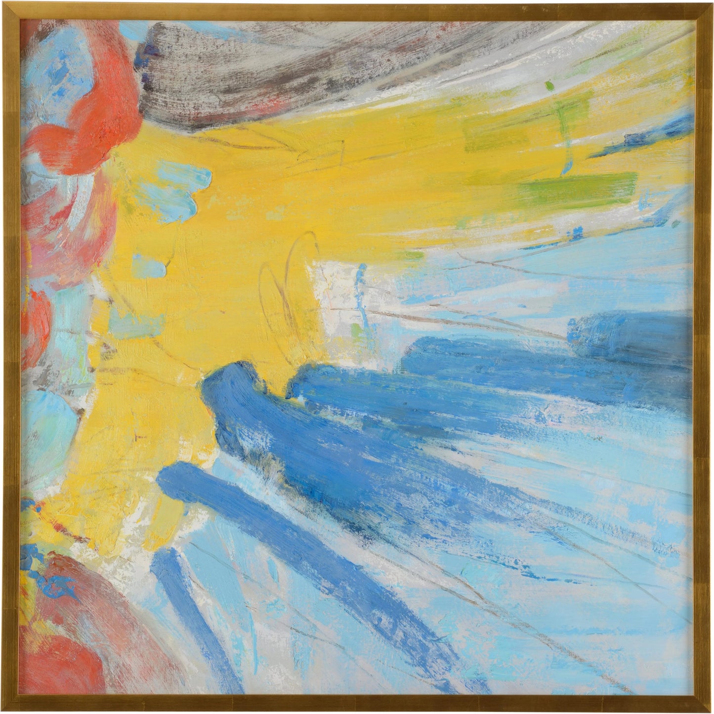 001 SI-2106046 | Primary Silo | Top Sail by Chelsea House in gold. Made from oil on canvas in a modern style.