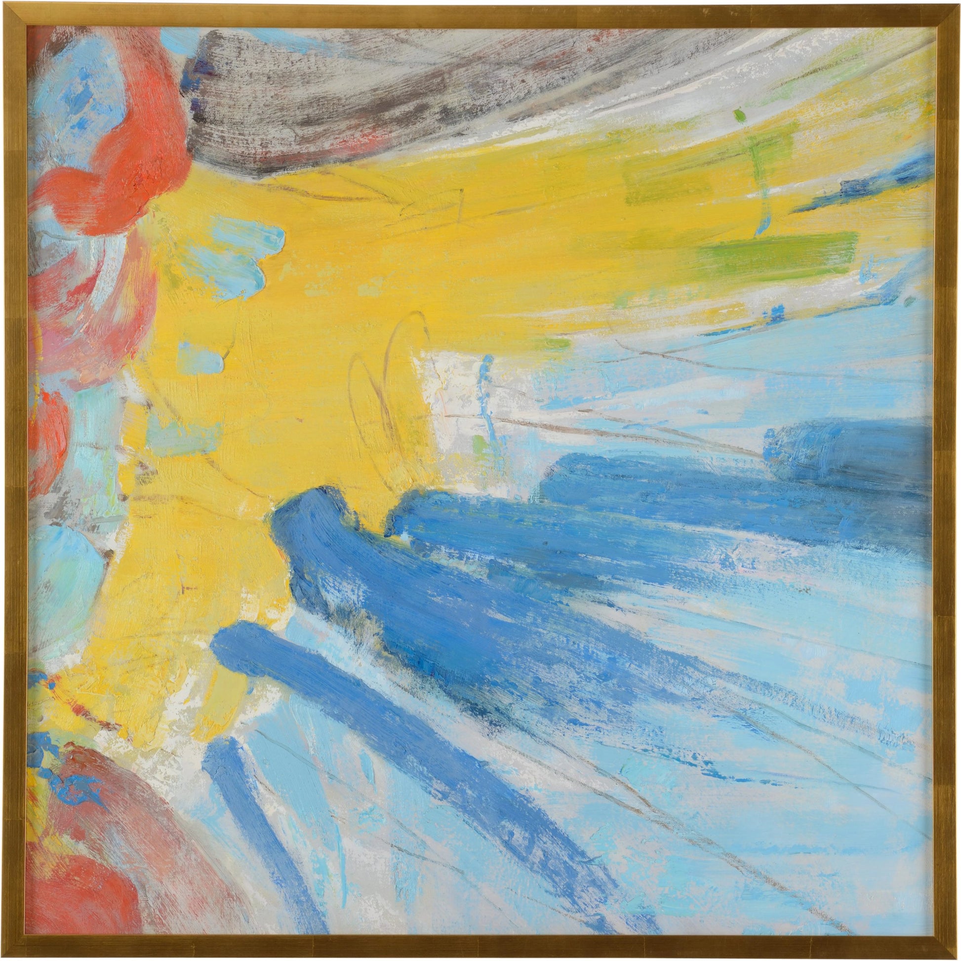 Top Sail by Chelsea House in gold. Made from oil on canvas in a modern style.