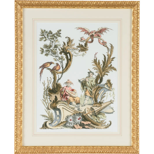 Asian Garden II by Chelsea House in gold. Made from unique in a transitional style.