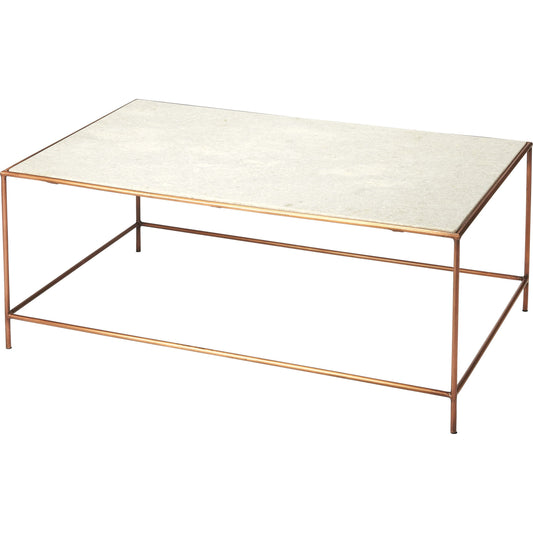 Copperfield Coffee Table by Butler Specialty Company in multi-color and marble, metal. Made from iron, marble, mdf in a modern style.
