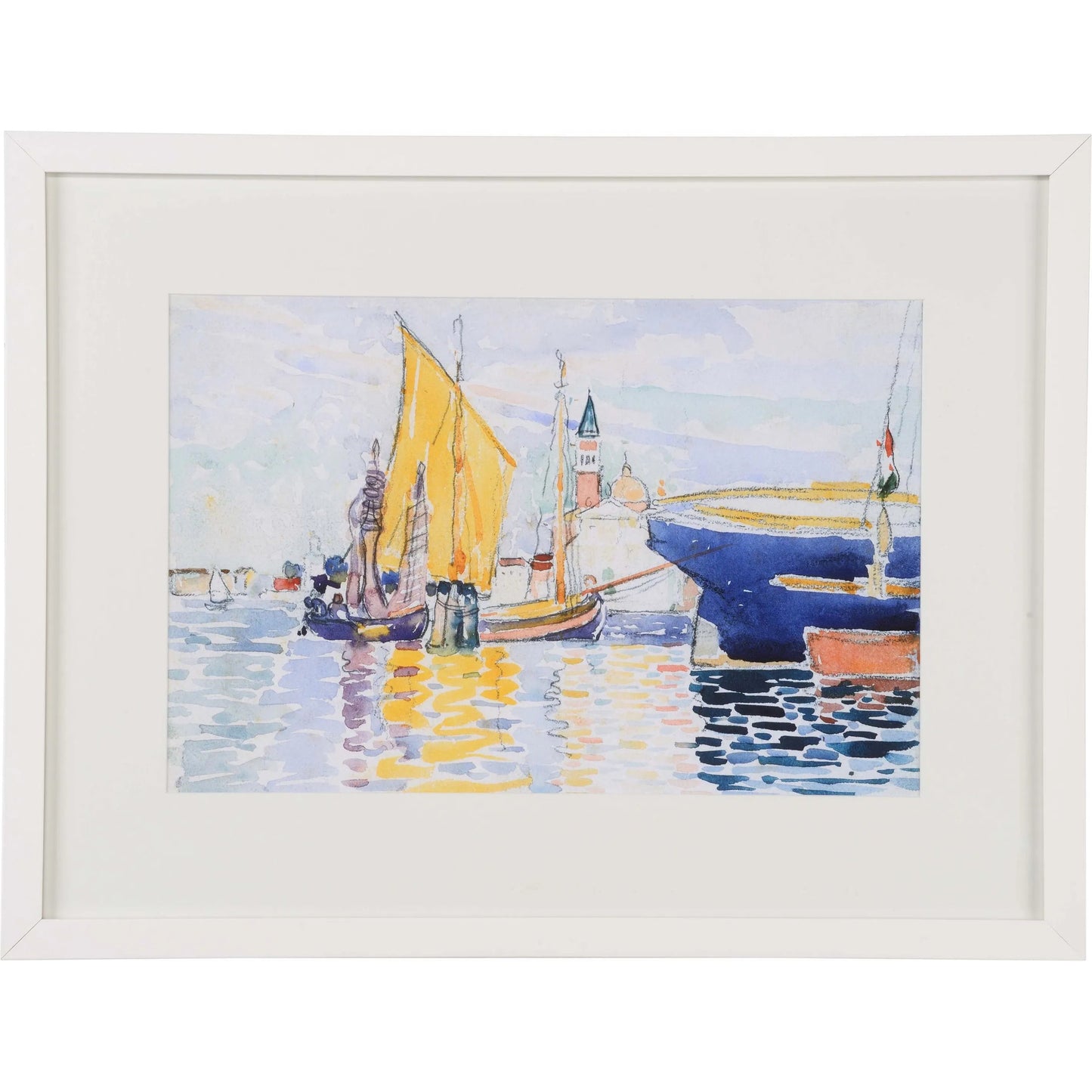 001 SI-2335043 | Primary Silo | Venetian Views I by Chelsea House in white, cream and framed, glass. Made from unique in a unique style.