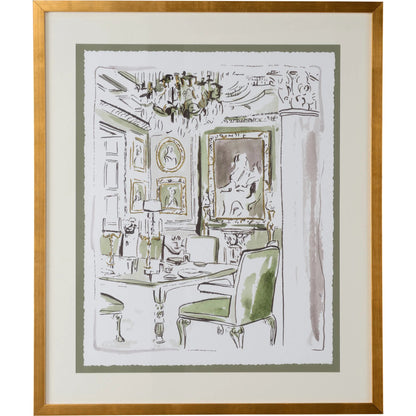 The Vintage Room II by Chelsea House in green and giclee print. Made from unique in a traditional style.