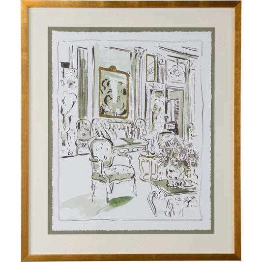 The Vintage Room IV by Chelsea House in green and giclee print. Made from unique in a unique style.