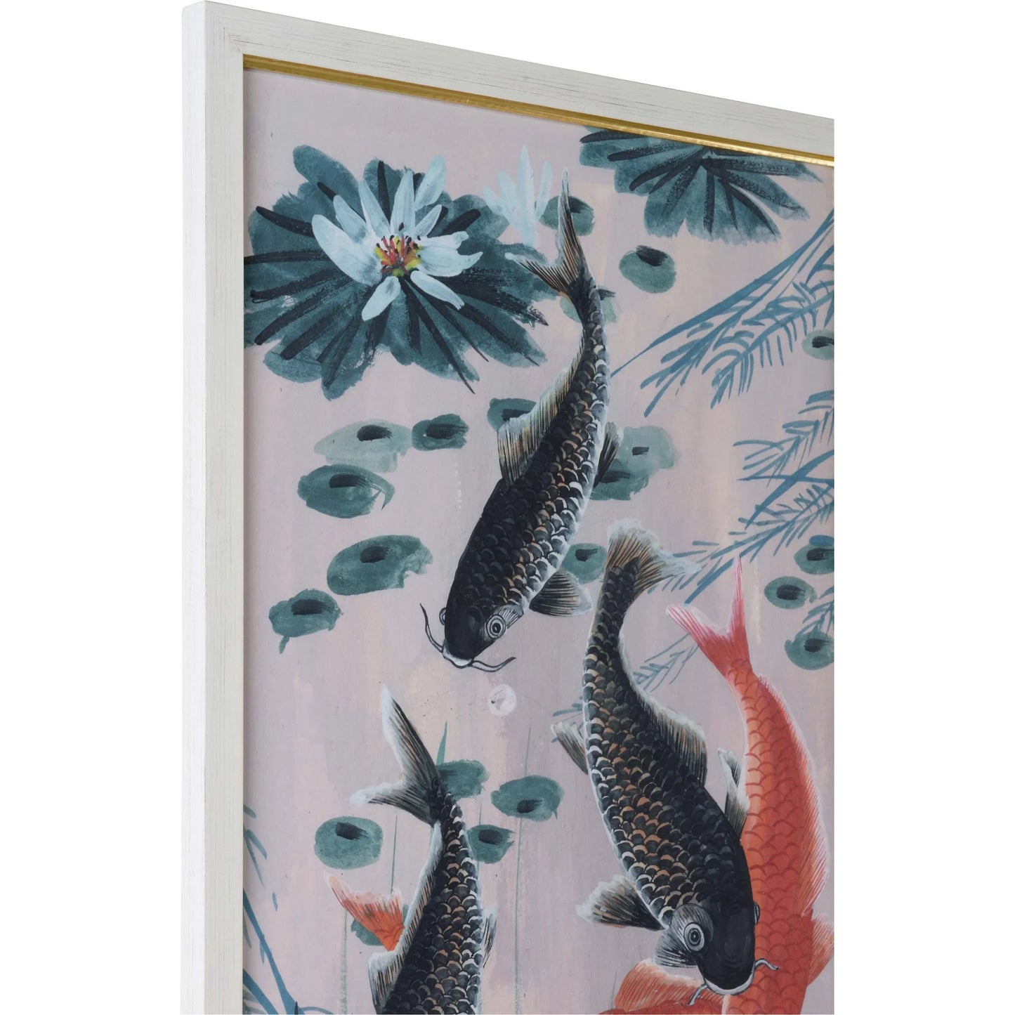 002 SI-2335036 | Closeup | Traditional Koi Pond II by Chelsea House in blue and giclee print. Made from unique in a traditional style.