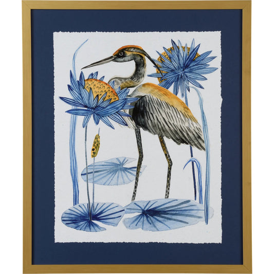Heron Pond I by Chelsea House in blue and giclee print. Made from unique in a unique style.
