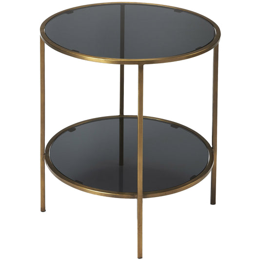 Roxanne Iron & Glass End Table by Butler Specialty Company in multi-color and butler loft. Made from iron, glass in a transitional style.