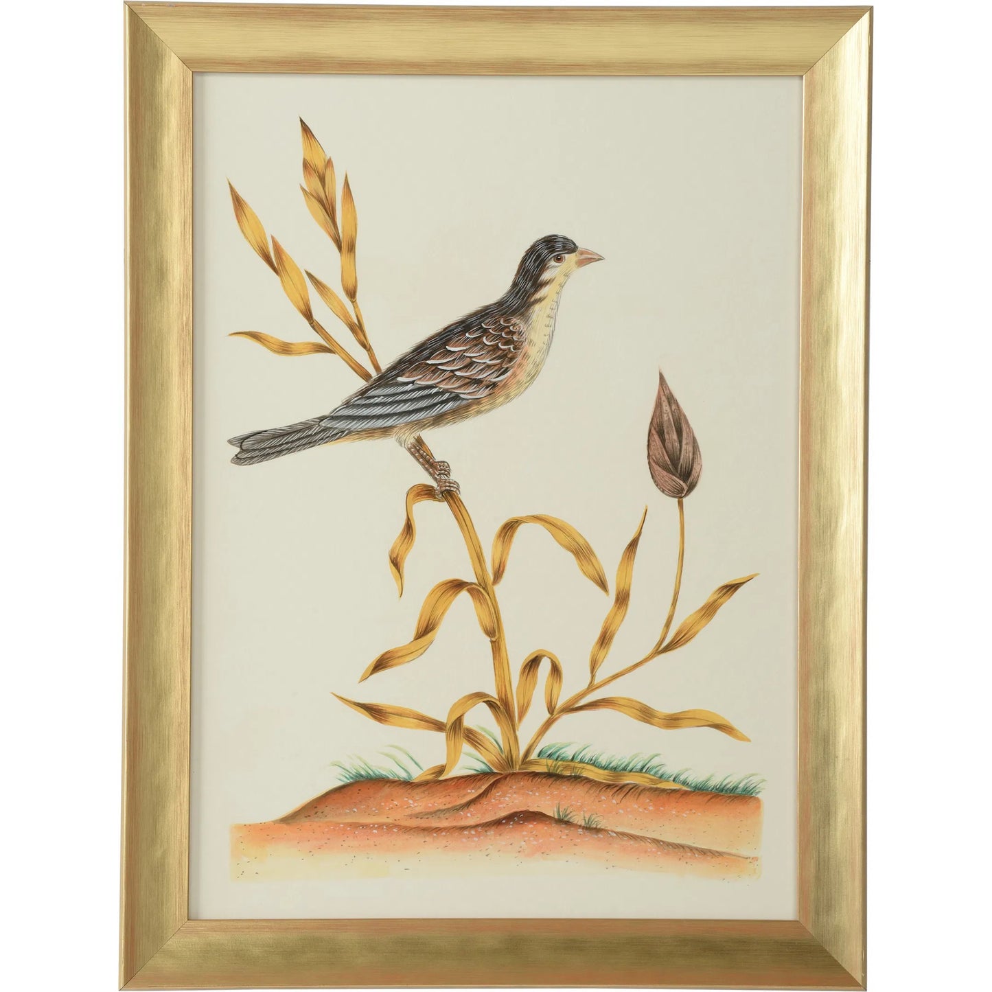 001 SI-2335046 | Primary Silo | Watercolor Birds C by Chelsea House in white, cream and champagne. Made from unique in a traditional style.