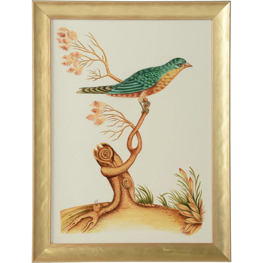 Watercolor Birds E by Chelsea House in white, cream and champagne. Made from unique in a unique style.