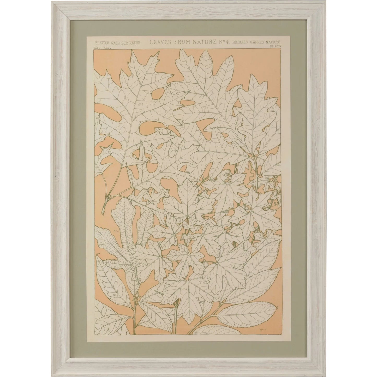 001 SI-2387765 | Primary Silo | Leaves from Nature No.4 by Chelsea House in whitewashed, sage, clear. Made from unique in a traditional style.