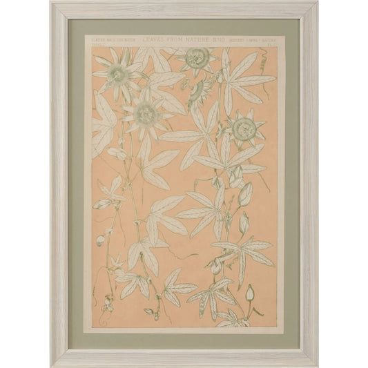 Leaves from Nature No.10 by Chelsea House in whitewashed, sage, clear. Made from unique in a unique style.