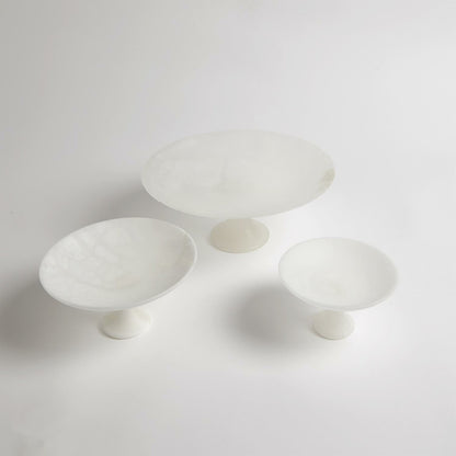 Alabaster Compote by Global Views. Made from alabaster in a modern style.