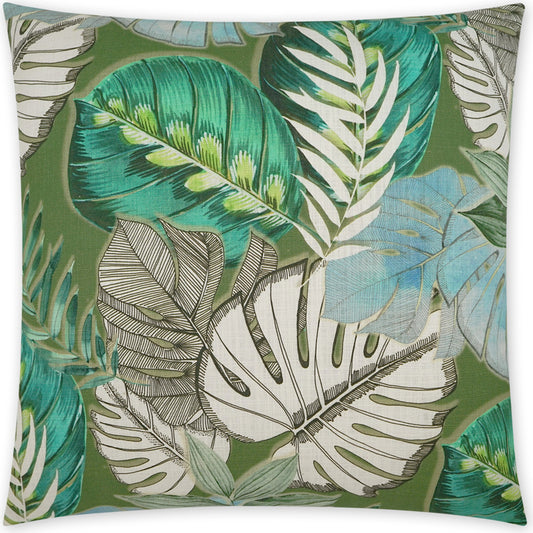 St. Lucia Throw Pillow by DV Kap Home in green. Made from 100% cotton in a modern style.