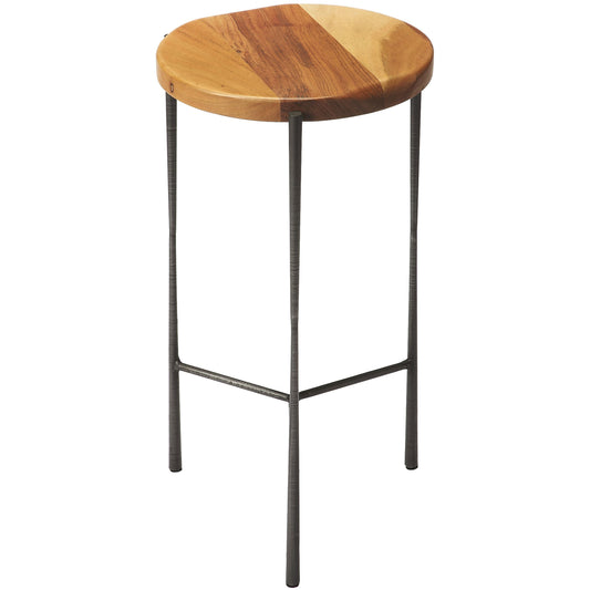 Brisbane Live Edge Accent Table by Butler Specialty Company in multi-color and industrial chic. Made from acacia wood solids, iron in a cottage & farmhouse style.