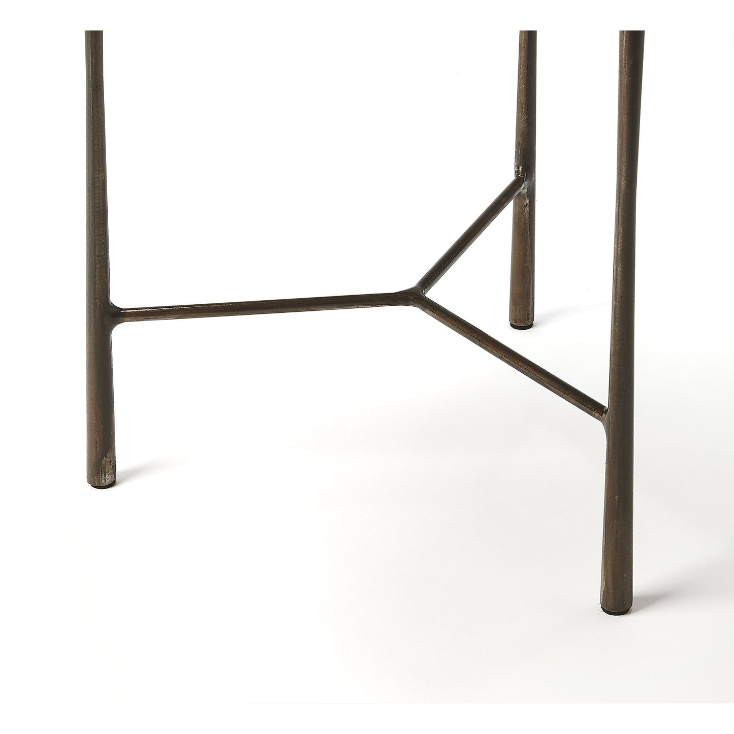 004 S-242559 | Closeup | Brisbane Live Edge Accent Table by Butler Specialty Company in multi-color and industrial chic. Made from acacia wood solids, iron in a cottage & farmhouse style.