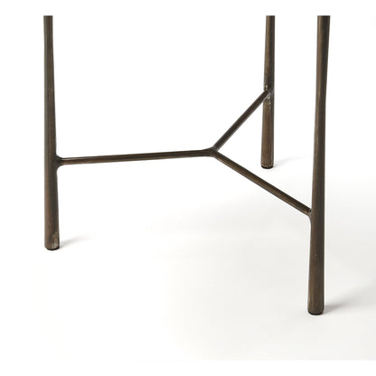 Brisbane Live Edge Accent Table by Butler Specialty Company in multi-color and industrial chic. Made from acacia wood solids, iron in a cottage & farmhouse style.