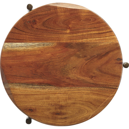 Brisbane Live Edge Accent Table by Butler Specialty Company in multi-color and industrial chic. Made from acacia wood solids, iron in a cottage & farmhouse style.