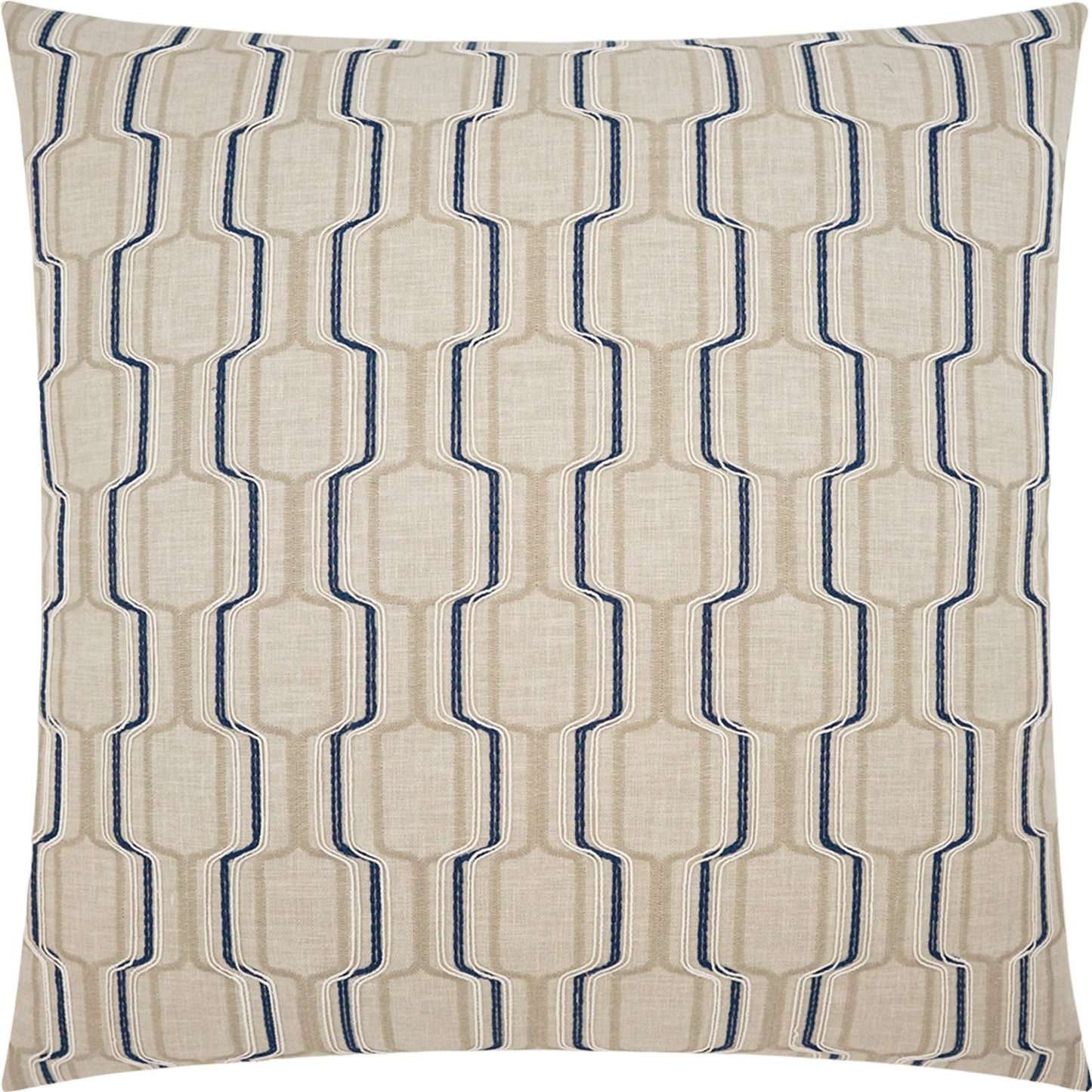 001 SI-2027903 | Primary Silo | Graffon Pillow by DV Kap Home in navy. Made from 46% polyester, 34% cotton, 20% viscose in a modern style.