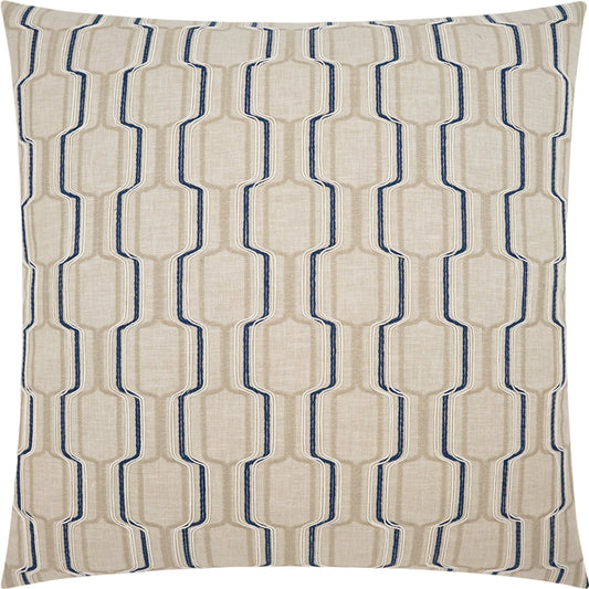 Graffon Pillow by DV Kap Home in navy. Made from 46% polyester, 34% cotton, 20% viscose in a modern style.