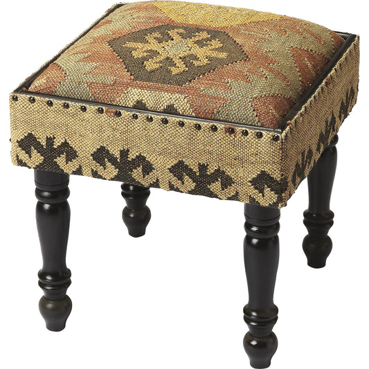 Mesquite Jute Stool by Butler Specialty Company in multi-color and mountain lodge. Made from acacia wood solids, mdf, urethane foam, cotton, jute rug in a eclectic & global style.