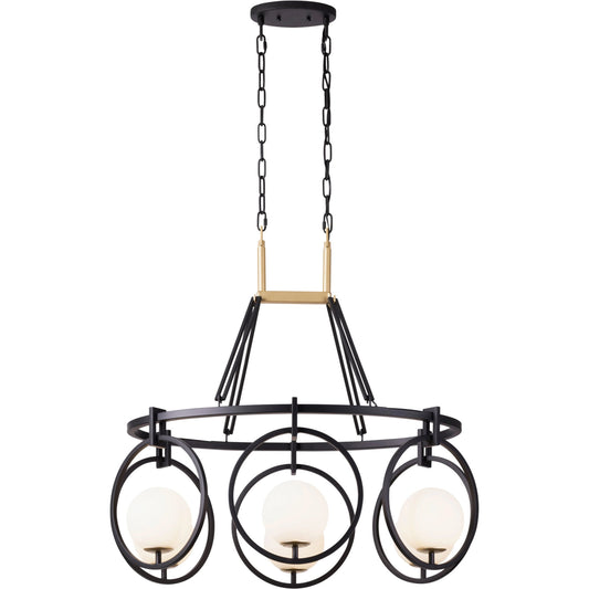 Stopwatch Linear Pendant by Varaluz in matte black/french gold. Made from unique in a modern style.
